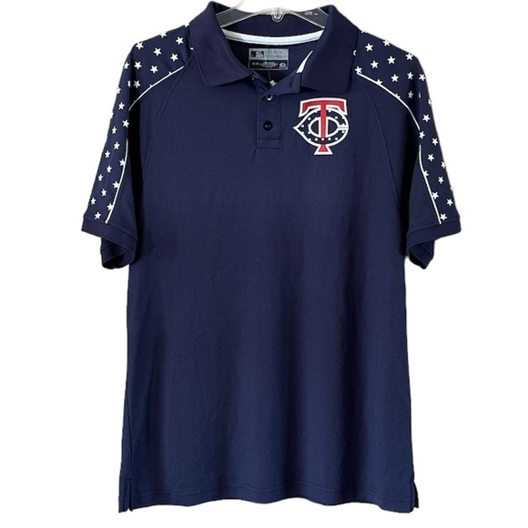 NWT General Merchandise Minnesota Twins Jersey Short Sleeve Collar Blue size M - Picture 1 of 11